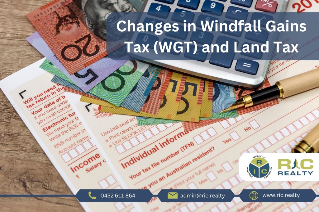 Changes in Windfall Gains Tax (WGT) and Land Tax